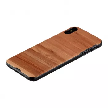 Puzdro na telefón man and wood pre iPhone X/XS — cappuccino čierne ochranné puzdro