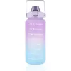 Extralink Motivačná fľaša, Fľaša na vodu, 2000 ml, Fialovo-modrá, BUT-992