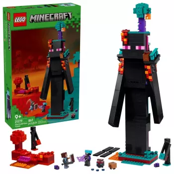 Stavebnica LEGO Minecraft set 21279 Endermanova veža, 867 dielov, 2 minifigúrky, výška 450 mm