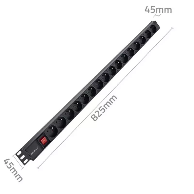 Zásuvkový blok pre RACK 16A PDU, 16xFRENCH, vertikálny