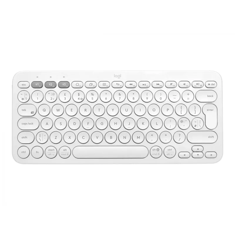 Logitech Multi-Device K380 - klávesnica - bezdrôtová - Bluetooth 3.0 - nemecká - Off-White