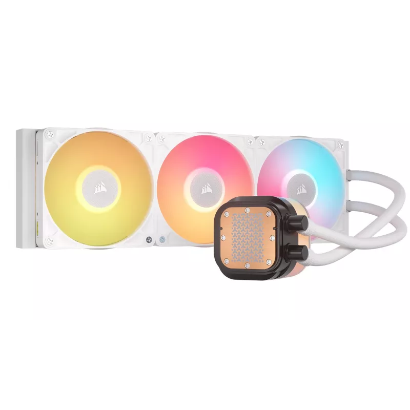 All-in-One kvapalinový chladič Corsair iCUE LINK TITAN 360 RX LCD 12 cm, biely
