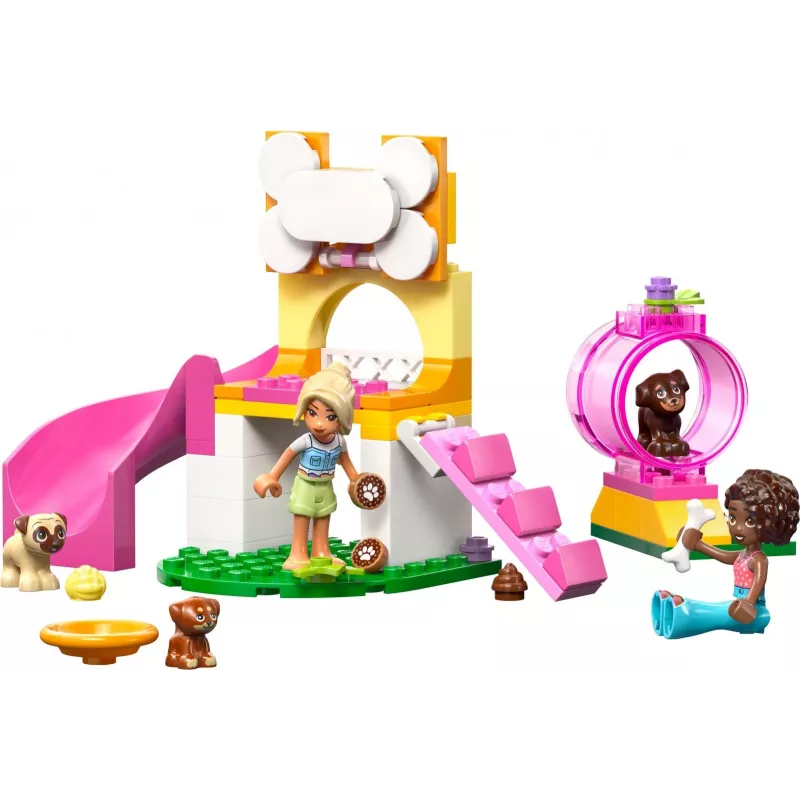Stavebná hračka LEGO Friends Ihrisko pre šteniatka sada 42665, 66 dielov, 2 minifigúrky, vek 4+