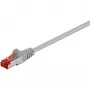 Wentronic Goobay CAT 6 patch kábel, S/FTP (PiMF), sivý, 10 m – LSZH bez halogénov, meď (50891)