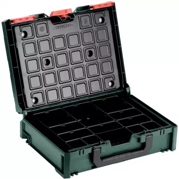 Organizér nástrojov Metabo metaBOX 100S Organizer – modulárna úložná krabica na drobné diely a príslušenstvo