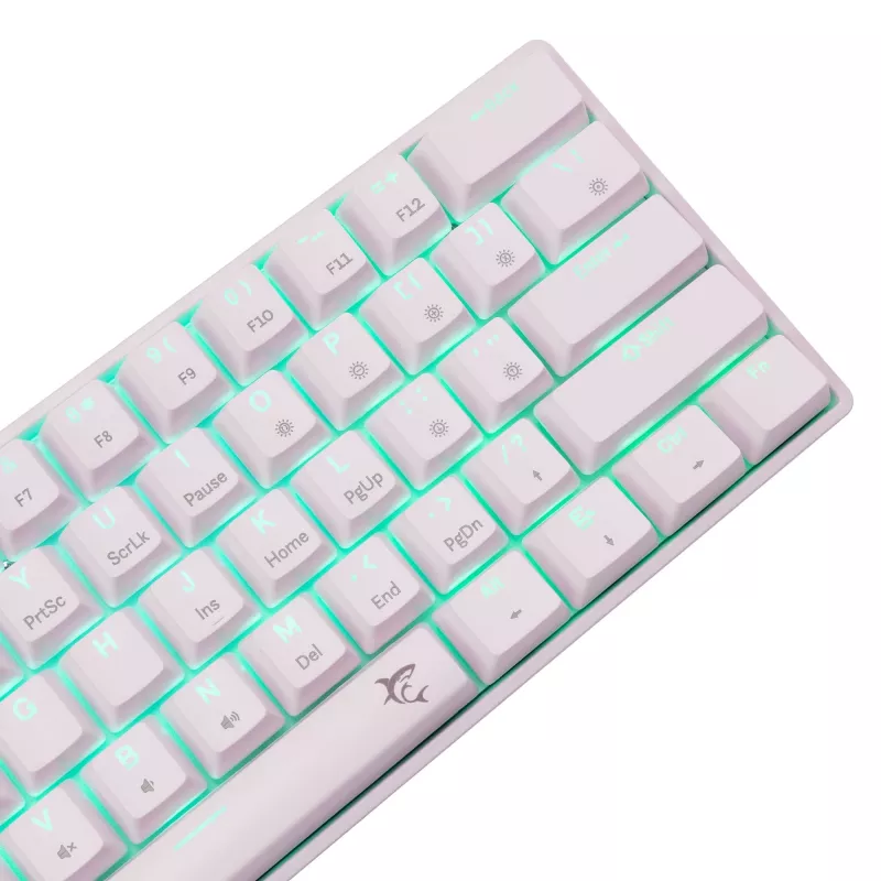 Káblová mechanická klávesnica White Shark Shinobi-2 (GK-004211) — US-layout, Red spínače, biela
