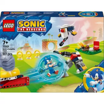 Konštrukčná hračka LEGO Sonic the Hedgehog 77001 Campfire Showdown sada, 177 dielov, 1 minifigúrka, vek 7+