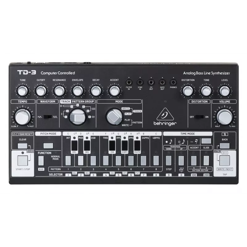Behringer TD-3-BK analógový syntezátor basovej linky, čierny