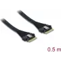 DELOCK PCIe 4.0 slim SAS kábel SFF-8654 8i (0,5 m) model 82303