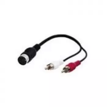 Wentronic Goobay DIN/RCA adaptérový kábel, 0,2 m – DIN konektor samica 180° (5-pólový) > 2x RCA konektor samec (audio vľavo/vpravo) (50004)