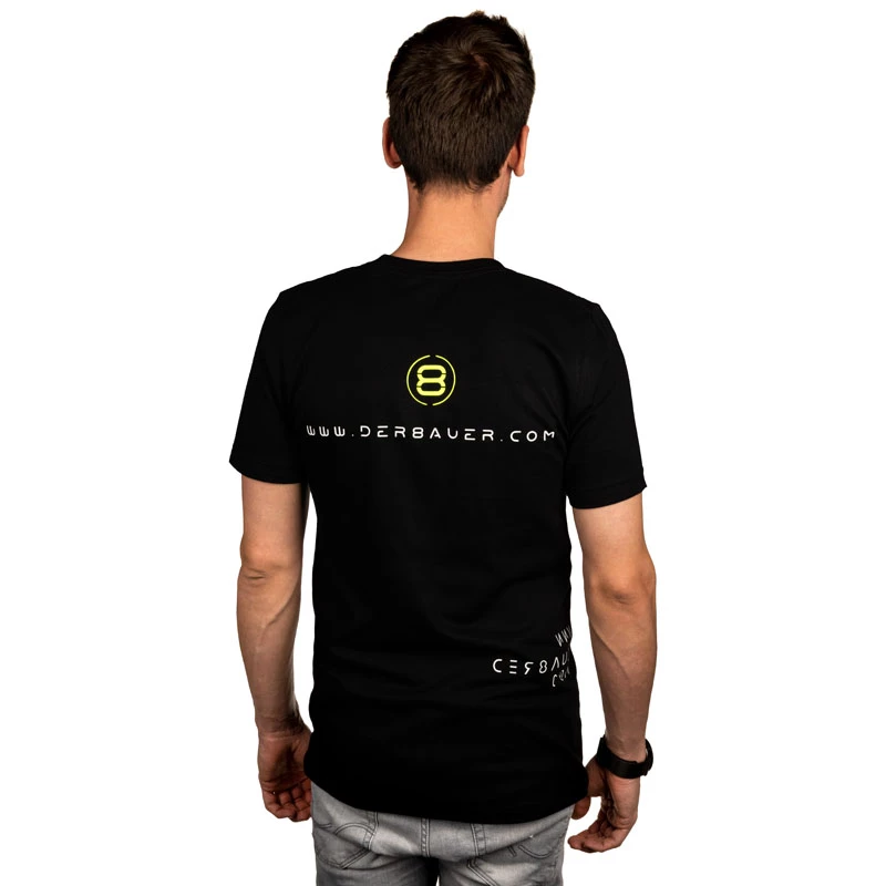 Tričko der8auer YT-Design, veľkosť M, bavlnená zmes voľnočasové oblečenie