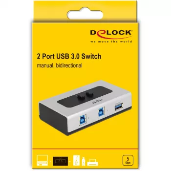DeLOCK 87667 USB 3.0 2-portový obojsmerný sharing switch