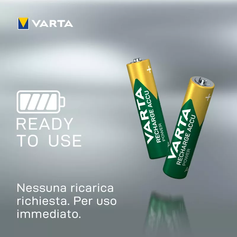 VARTA HR03 AAA Recharge Accu Power 1000 mAh 05703 akumulátory 4 ks zelená, žltá