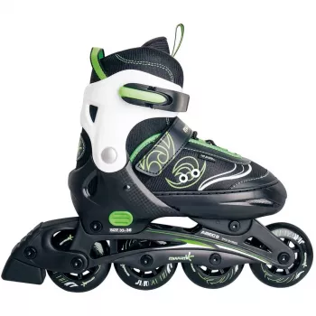 Nastaviteľné detské inline korčule veľ. 37-40, inline korčule zelená/čierna
