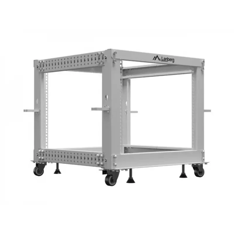 Rack 19 9U 600x600-1100 nastaviteľný sivý