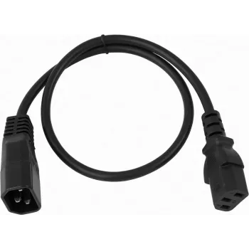 Napájací predlžovací kábel Omnitronic 30235103, 3-žilový 0,75 mm², 0,6 m, čierny
