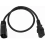 Napájací predlžovací kábel Omnitronic 30235103, 3-žilový 0,75 mm², 0,6 m, čierny