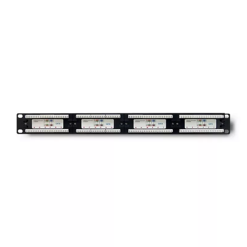 Patch panel RACK 24 portov, Cat.6 UTP