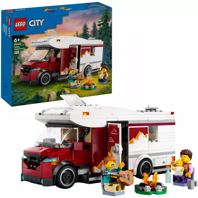 Stavebnica LEGO City Abenteuer-Camper 60454, 385 dielov, výška 80 mm, pre deti od 6 rokov