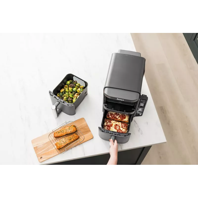Ninja Double Stack XL teplovzdušná fritéza 2 priehradky s teplotnou sondou SmartCook 9,5 L SL451EU