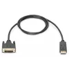 Assmann DisplayPort adaptérový kábel. DP - DVI (24+1) M/M. 1,0 m. s uzamknutím. Kompatibilný s DP 1.2. UL. CE. modrý (AK-340301-010-S)