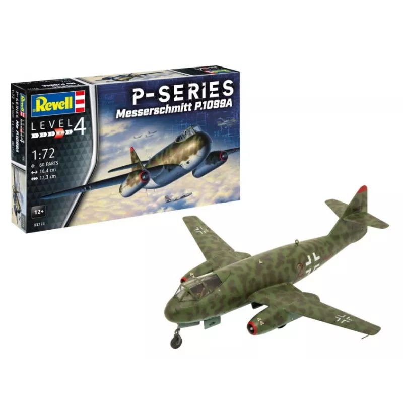 Plastový model lietadla REVELL Messerschmitt P.1099A-P-SER mierka 1/72