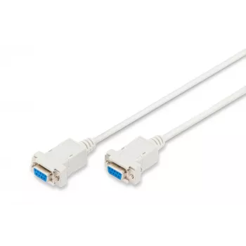 Assmann Nullmodem prepojovací kábel. D-Sub9 B/B. 3,0 m. Snap kryty. béžová (AK-610100-030-E)