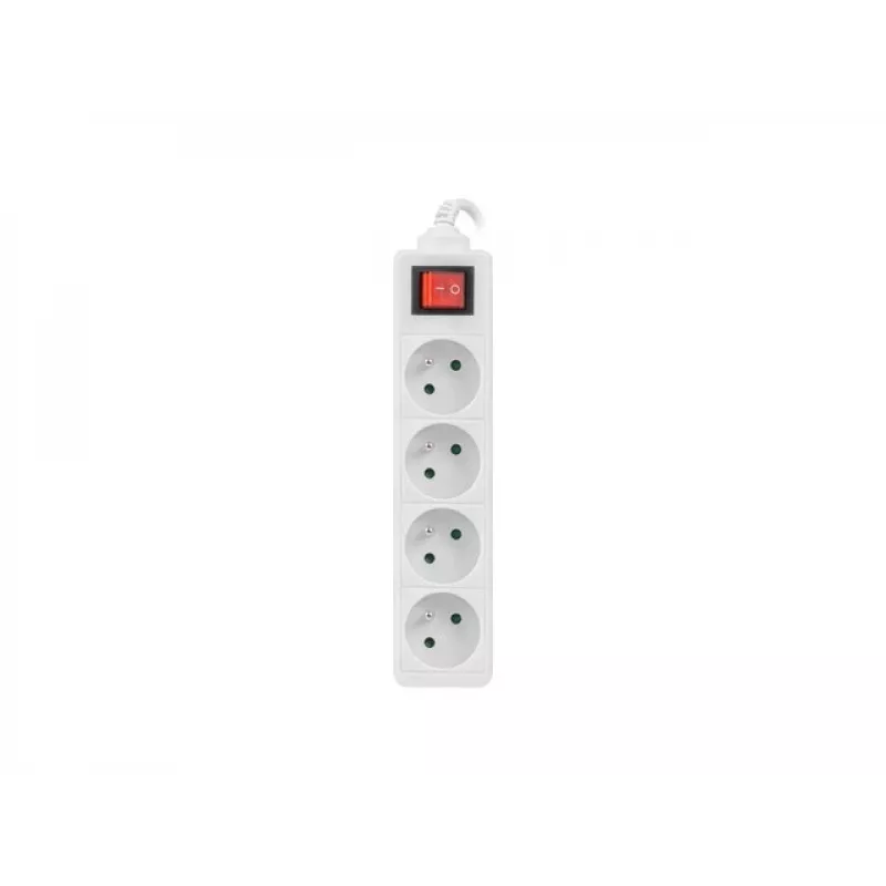 Predlžovacia zásuvka Lanberg PS1-04E-0150-W 1,5m 4 AC zásuvky interiér biela