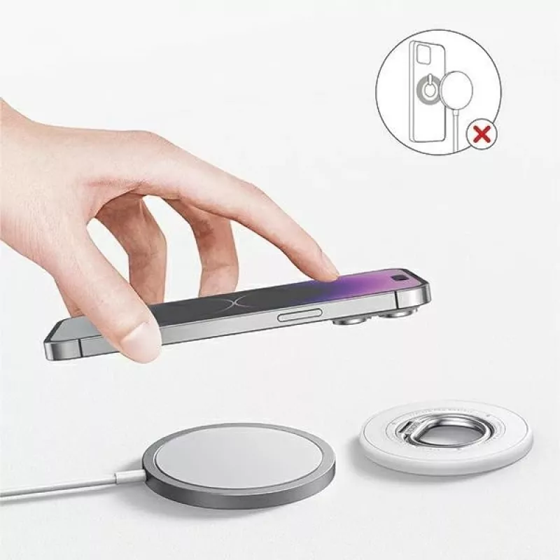 SODI obojstranný magnetický prstencový stojan BM-350 biely kompatibilný s MagSafe