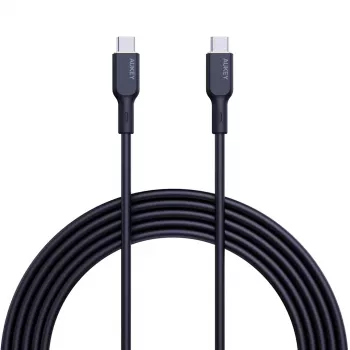 AUKEY CB-SCC241 USB-C Power Delivery PD 240W 5A 20V 1m nylon čierny - D