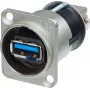 Neutrik reverzibilný USB priechodný konektor samica 3.0, panelový vstup, obsah: 1 kus (NAUSB3-B)