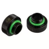 Adaptér G1/4 palca vonkajší závit na 14 mm hardtube, BitsPower Touchaqua TA-FH14-GB, balenie 2 ks, čierny