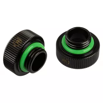 Adaptér G1/4 palca vonkajší závit na 14 mm hardtube, BitsPower Touchaqua TA-FH14-GB, balenie 2 ks, čierny