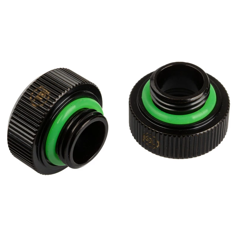 Adaptér G1/4 palca vonkajší závit na 14 mm hardtube, BitsPower Touchaqua TA-FH14-GB, balenie 2 ks, čierny