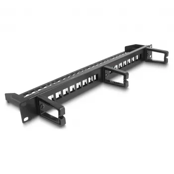 DeLOCK 19 inch Keystone patch panel 16 portov 1U čierny
