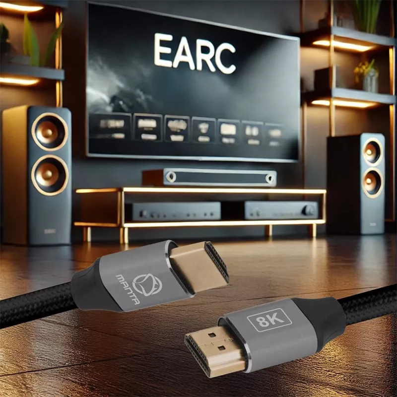 HDMI kábel MANTA HDMI-1.5MC 1,5 m, podporuje až do 8K