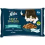 FELIX Tasty Shreds s lososom a tuniakom - 4x 80g