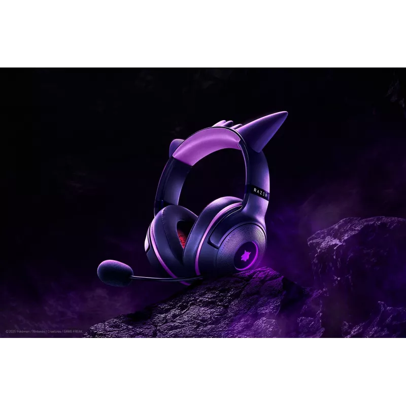 Razer Kraken Kitty V2 - Pokemon Gengar Ed. headset káblový čelenkový herný USB Type-A ružový