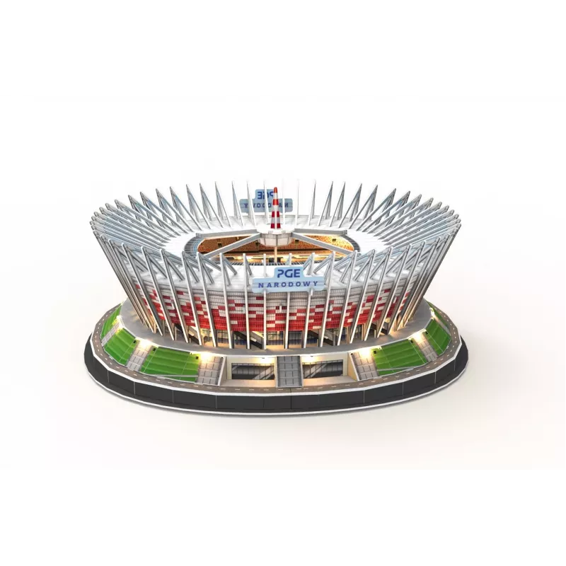 3D puzzle cubicfun PGE National LED model 306-L541H — architektonický papierový model s LED osvetlením