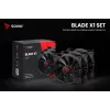SAVIO BLADE X1 sada ventilátorov, 3 x 120 mm, 4-pinový PWM, čierna