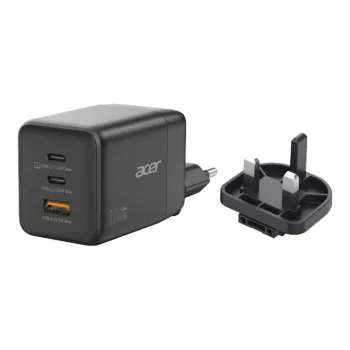 Acer napájací zdroj - PPS- a GaN-technológia - 100 watt - PD 3.0 - 3 výstupné konektory (USB, 2 x USB-C)