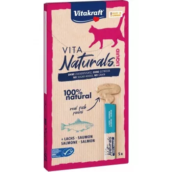 VITAKRAFT Vita Naturals tekuté losos - maškrty pre mačky - 5 x 15 g