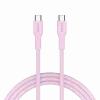 CANYON kábel OnWire 60CL C-C 60W COLOR pletený 1m ružový