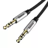 Baseus Yiven audio kábel 3,5-mm jack konektor M30 1,5 m strieborný + čierny