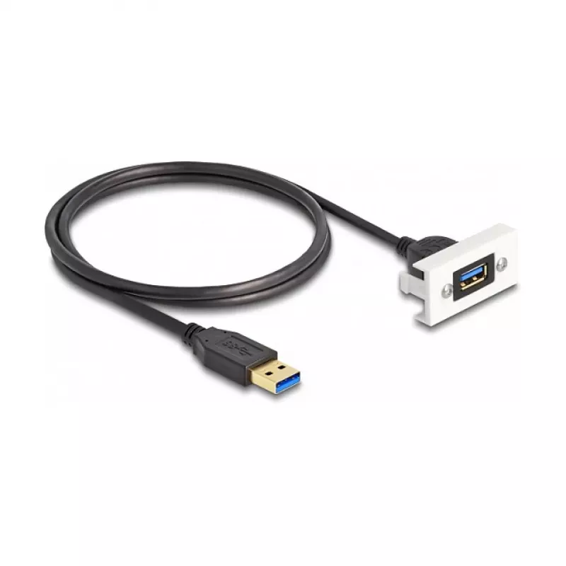 DeLOCK Easy 45 modul SuperSpeed USB USB 3.2 Gen 1 USB Type-A konektor samica na konektor samec 1m