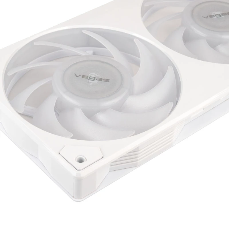Ventilátor do skrine AKASA Vegas A36 ARGB, 360 mm, biely
