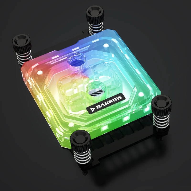 Vodný blok Brimarex BARROWCH LTYK3A-04 V2 pre AMD socket AM4/AM5, akryl, čierna