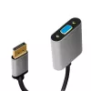 LogiLink CDA0109 káblový adaptér DisplayPort na VGA 0,15 m čierny sivý