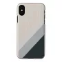 Puzdro na smartphone man and wood pre iPhone X/XS — sivý oblek, čierna