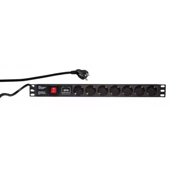 Prepäťová ochrana LogiLink PDU7C01 čierna 7 AC výstupov 230 V 2 m